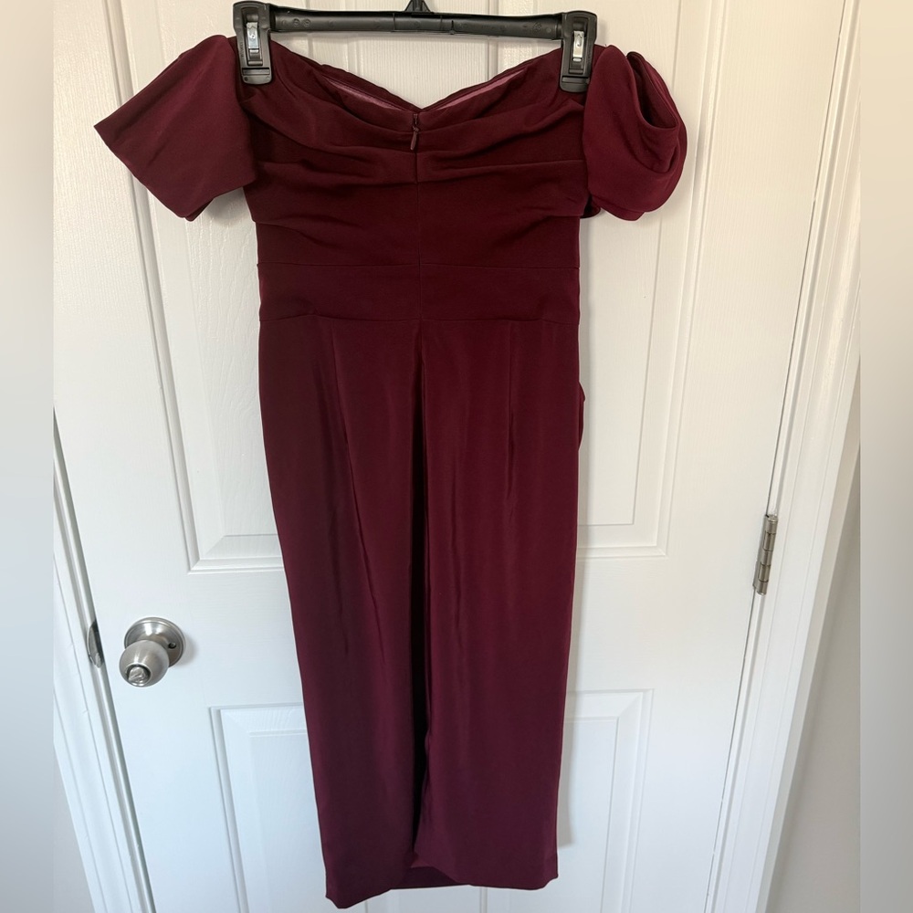 House of CB Deep Red Strapless Dress - Picture 6 of 9